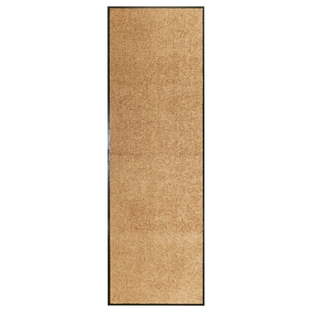 Dørmatte vaskbar kremhvit 60x180 cm