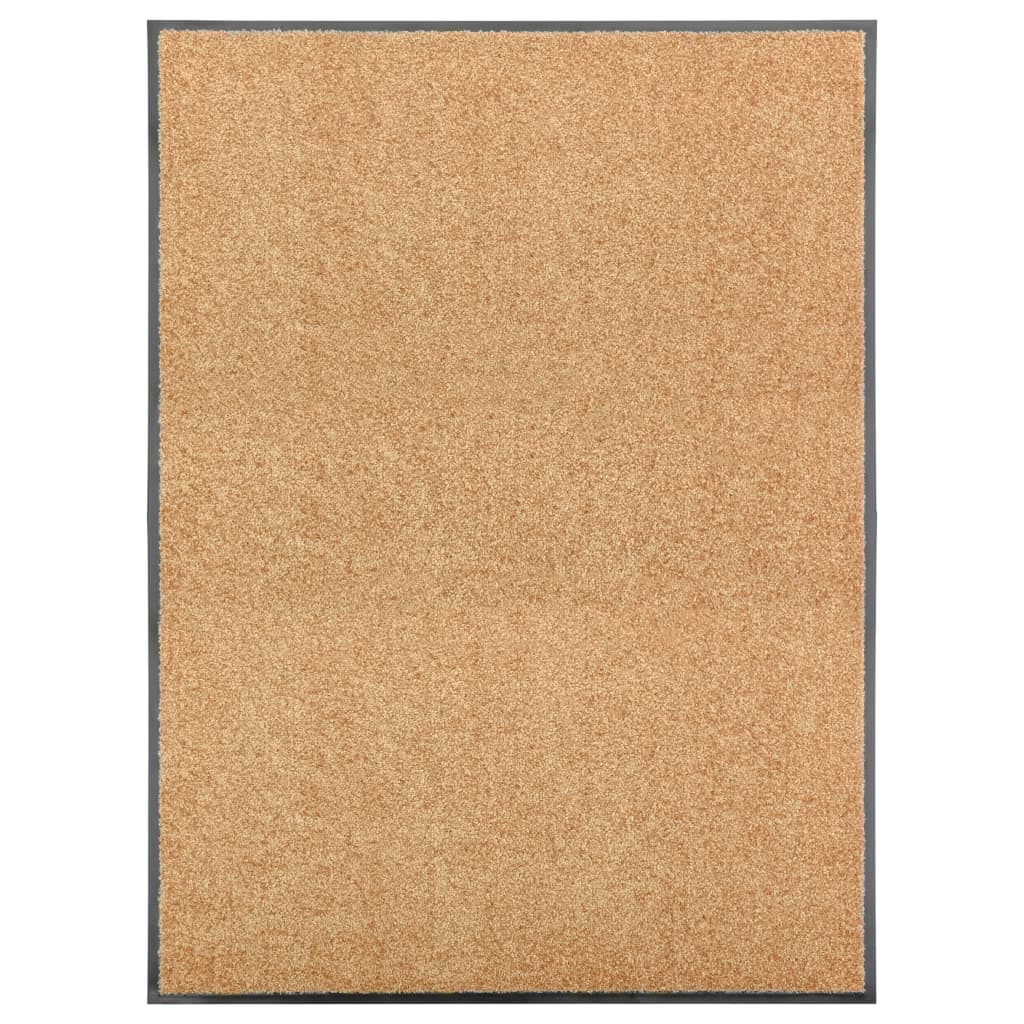 Dørmatte vaskbar kremhvit 90x120 cm