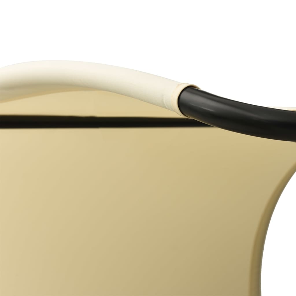 Dobbel solseng med solskjerm textilene grønn og kremhvit