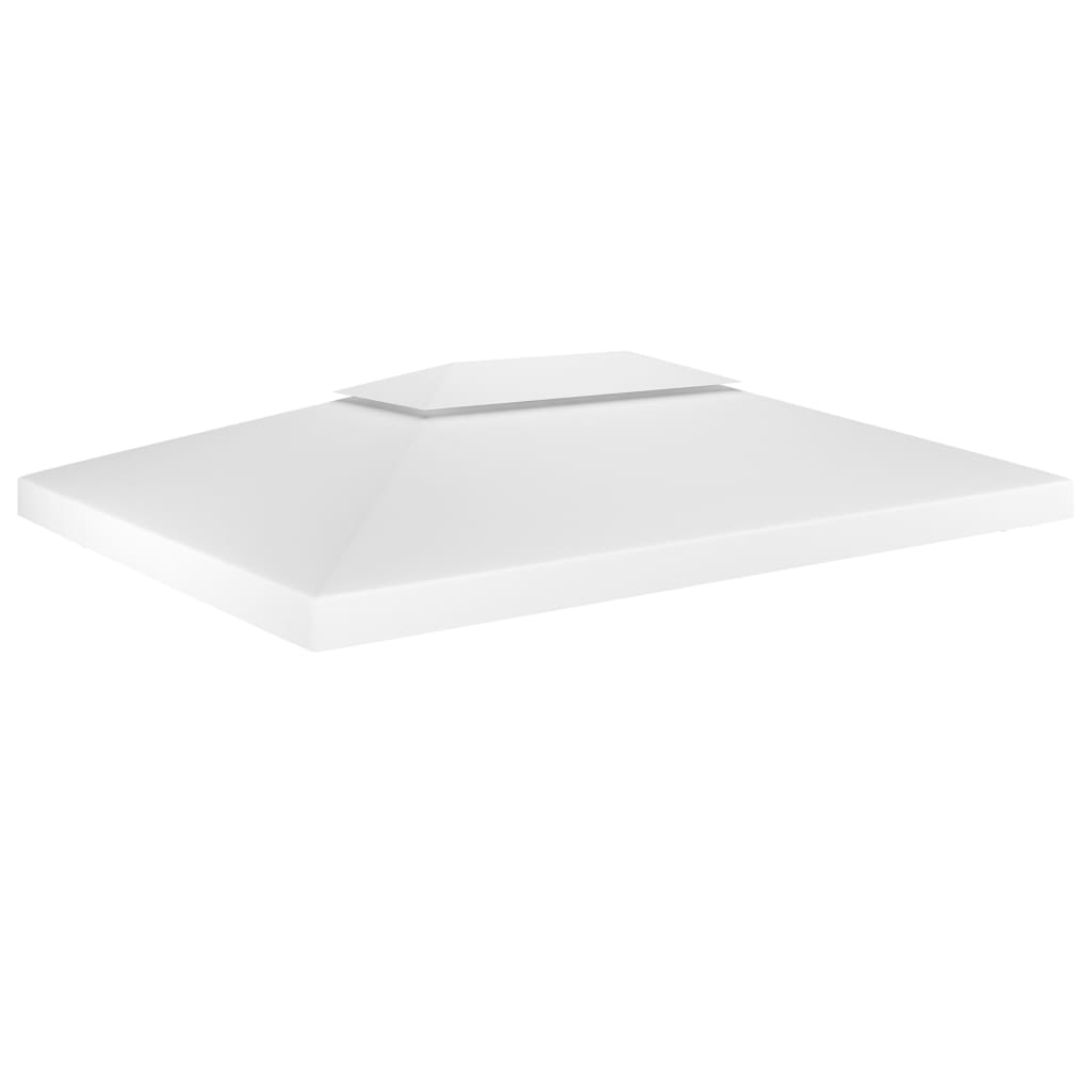 Dobbel toppduk til paviljong 310 g/m² 4x3 m hvit