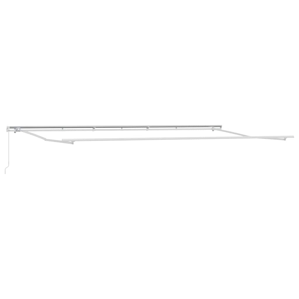 Markise Manual Hvit 6 × 3,5 m Metall