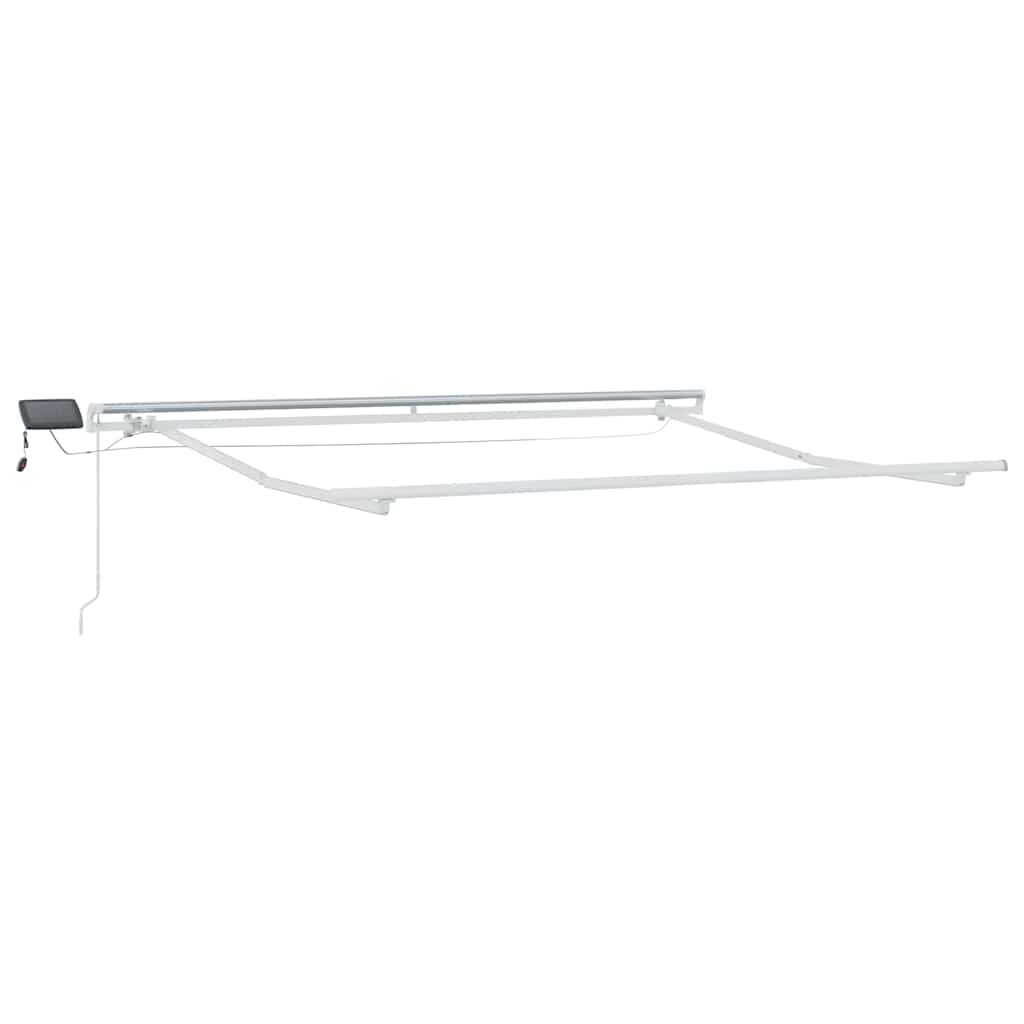 Markise med Manual Hvit 3 x 2,5 m Metall