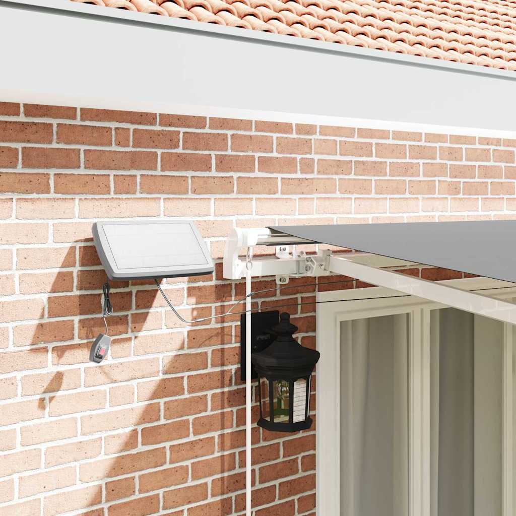 Markise med Hvit 4,5 × 3,5 m Metall