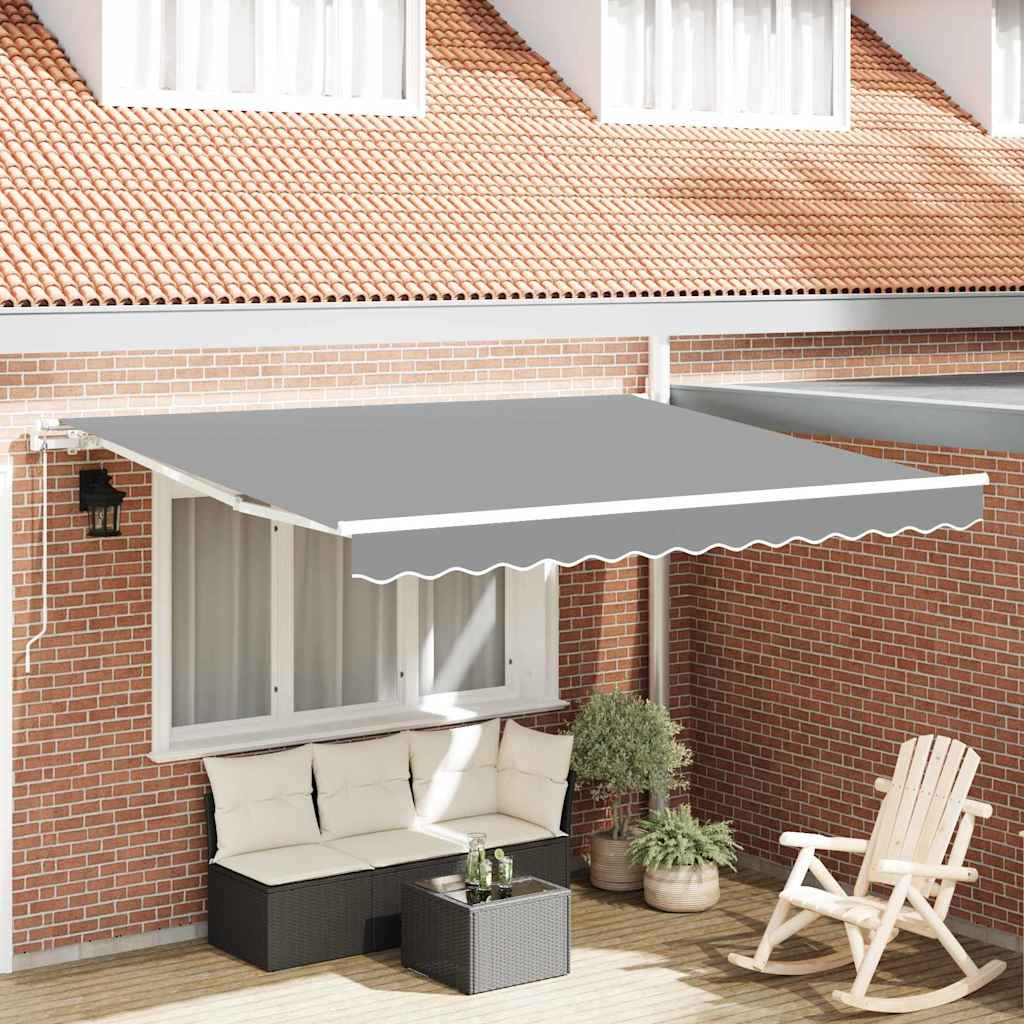Markise Manual Hvit 3,5 x 2,5 m Metall