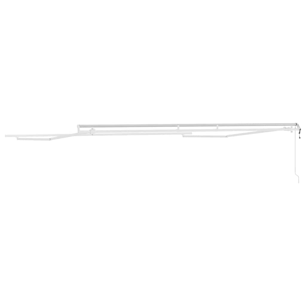 Markise Manual Hvit 4 × 3,5 m Metall