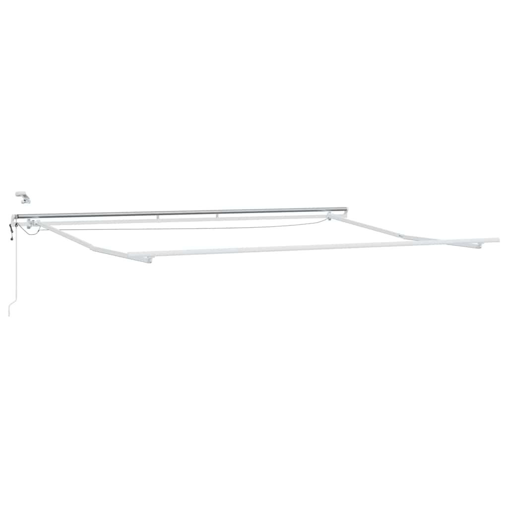 Markise Hvit 5 x 3 m Metall