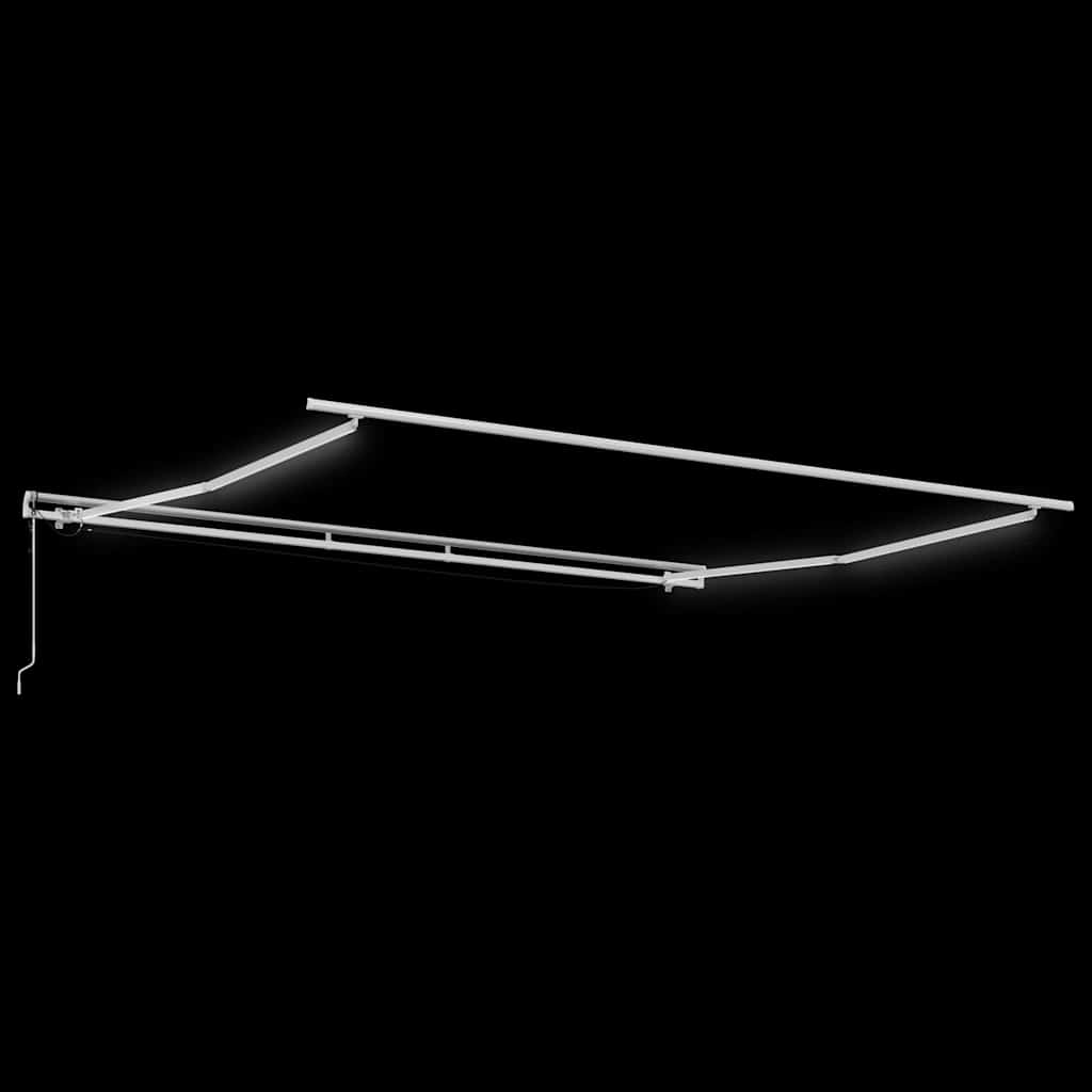 Markise med Manual Hvit 4,5 × 3,5 m Metall