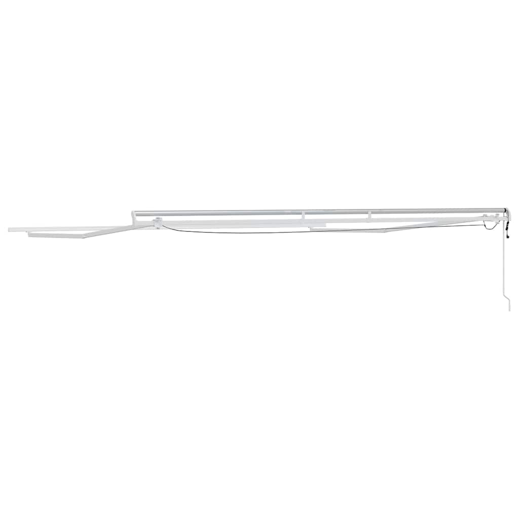 Markise med Manual Hvit 4,5 × 3,5 m Metall