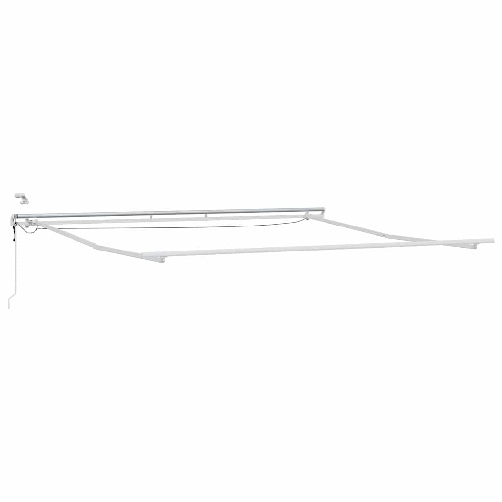 Markise Hvit 5 × 3,5 m Metall