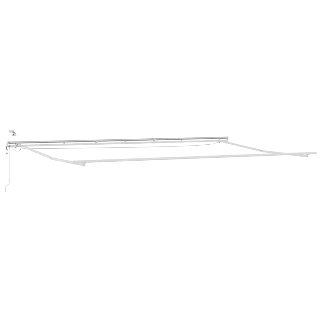 Markise med Hvit 6 × 3,5 m Metall