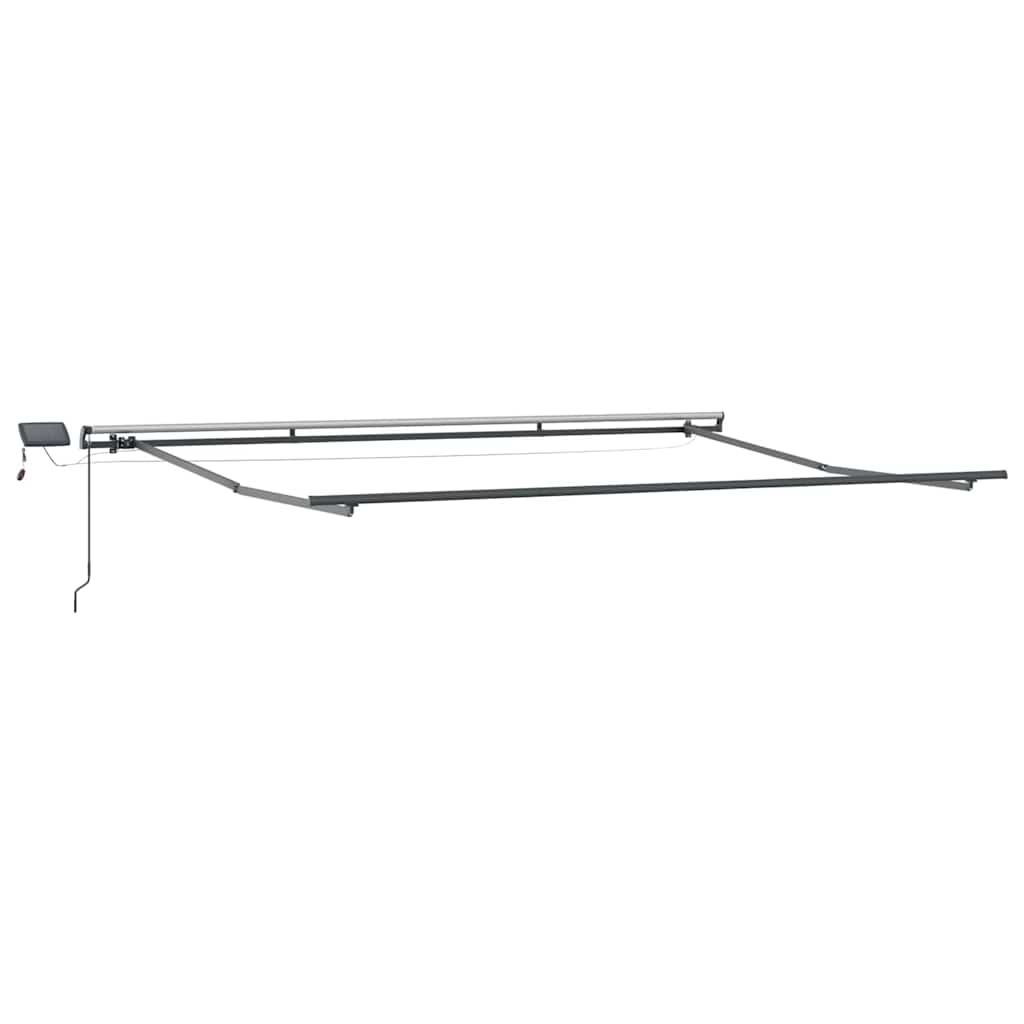 Markise med Manual Antrasitt 5 x 3 m Metall