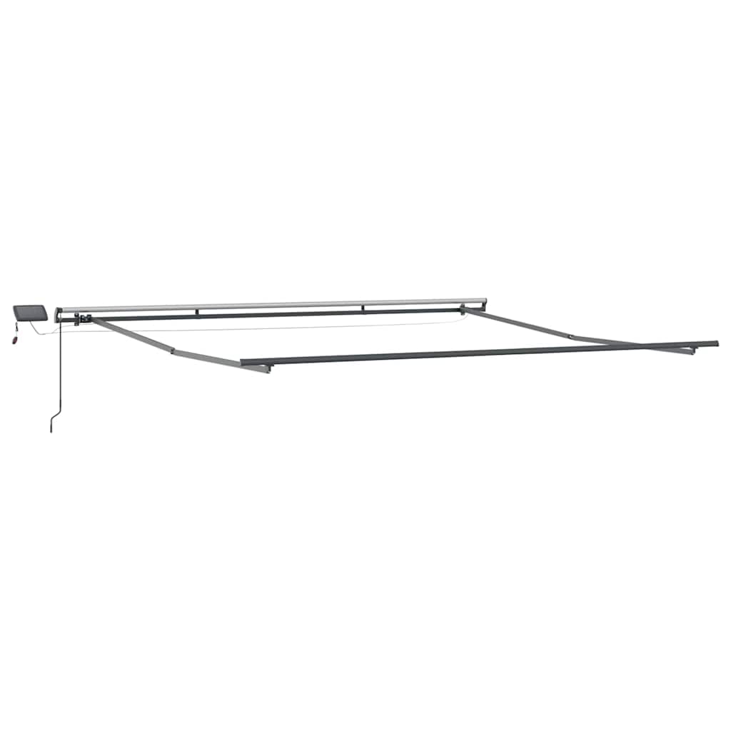 Markise med Manual Antrasitt 4 × 3,5 m Metall