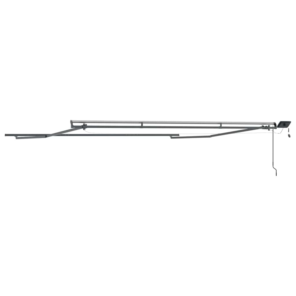 Markise med Manual Antrasitt 5 × 3,5 m Metall