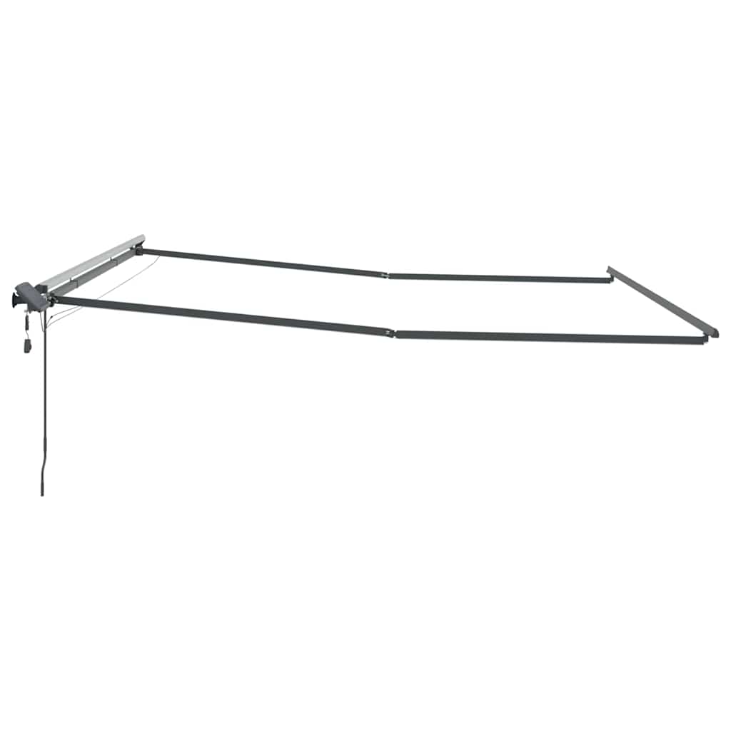 Markise med Manual Antrasitt 5 × 3,5 m Metall