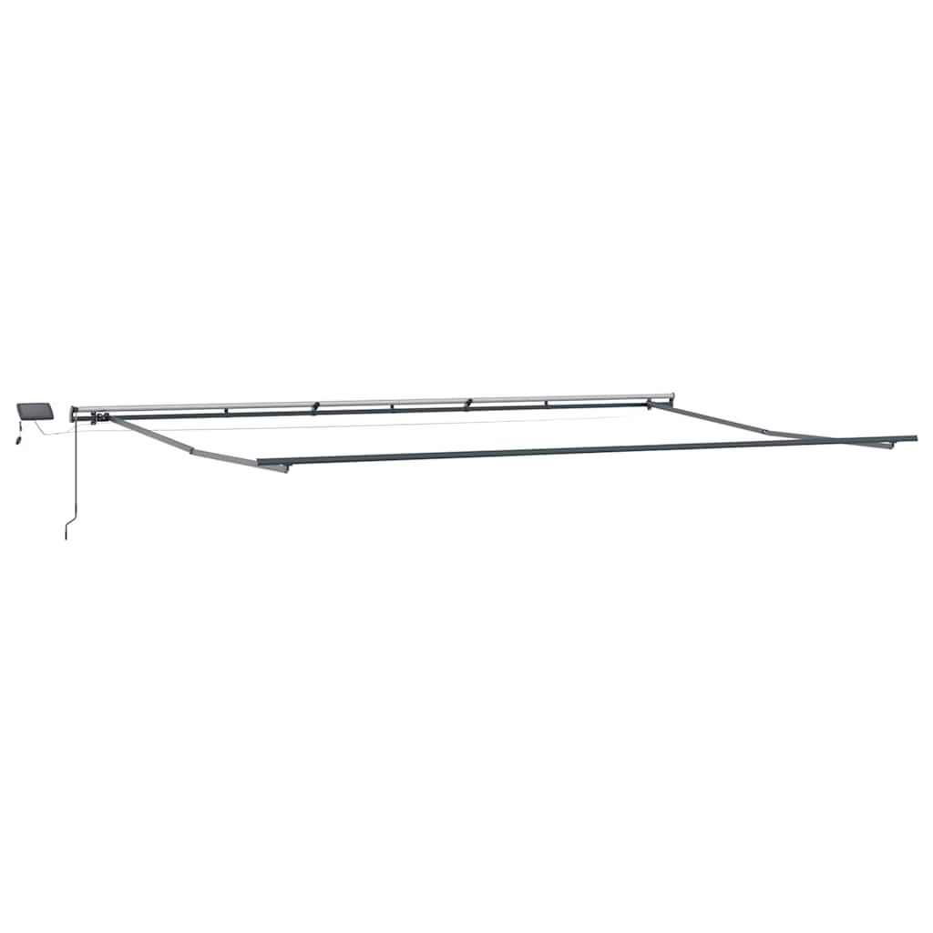 Markise med Manual Antrasitt 6 × 3,5 m Metall