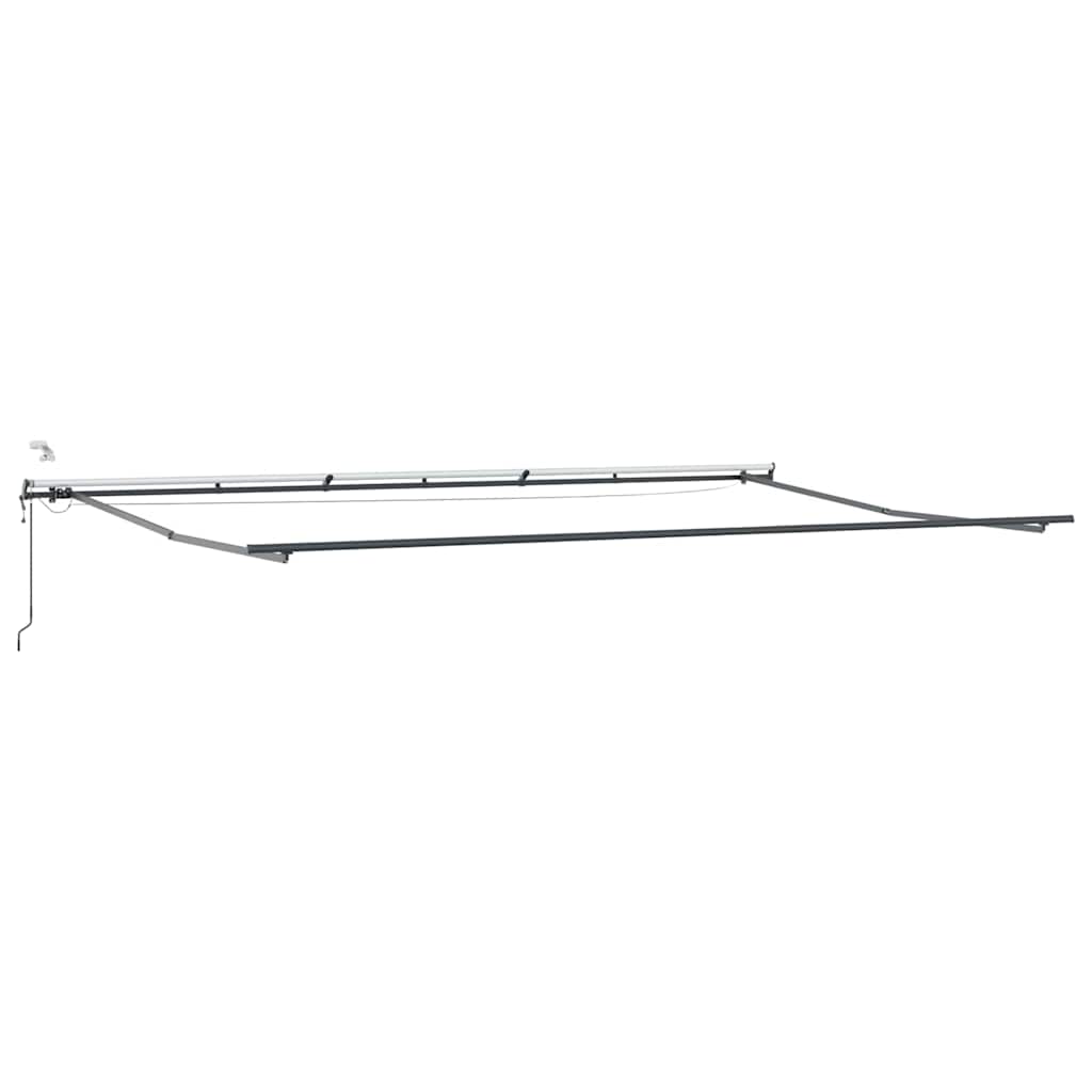 Markise med Antrasitt 6 x 3 m Metall