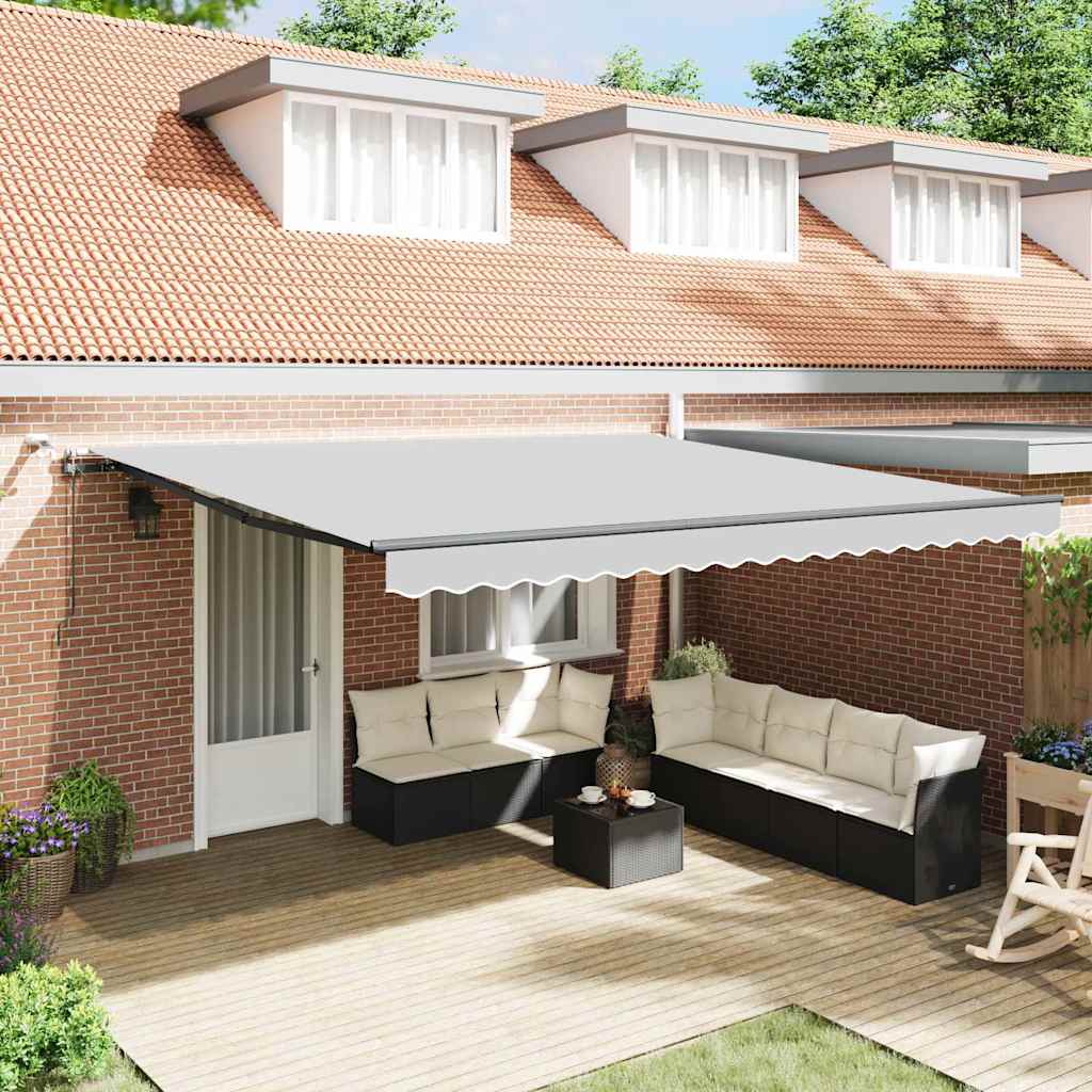 Markise med Antrasitt 4,5 × 3,5 m Metall