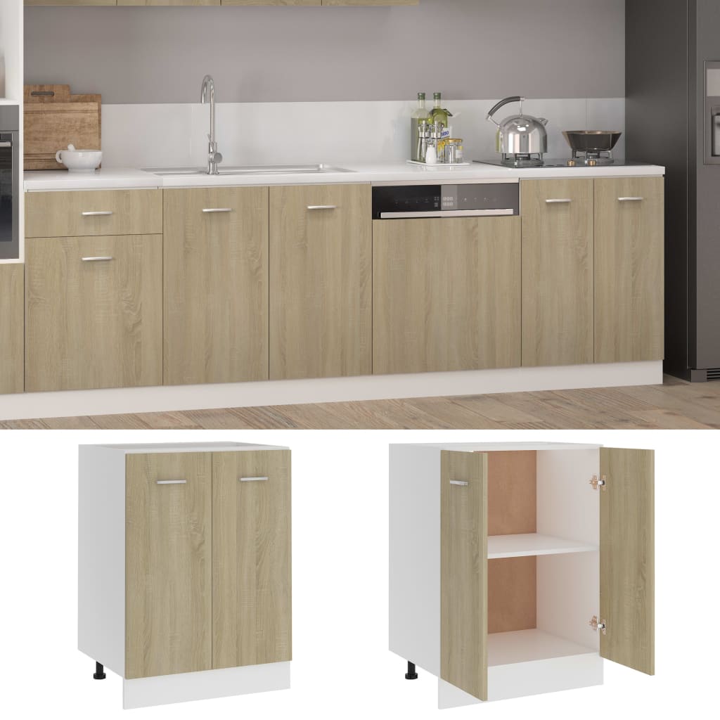 Bunnskap sonoma eik 60x46x81,5 cm konstruert tre
