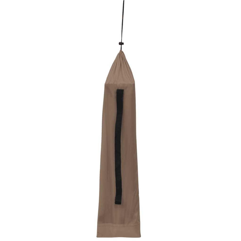 Campingseng 180x60x19 cm oxfordstoff og stål gråbrun