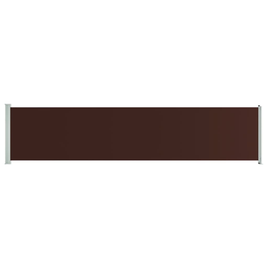 Uttrekkbar sidemarkise 140x600 cm brun