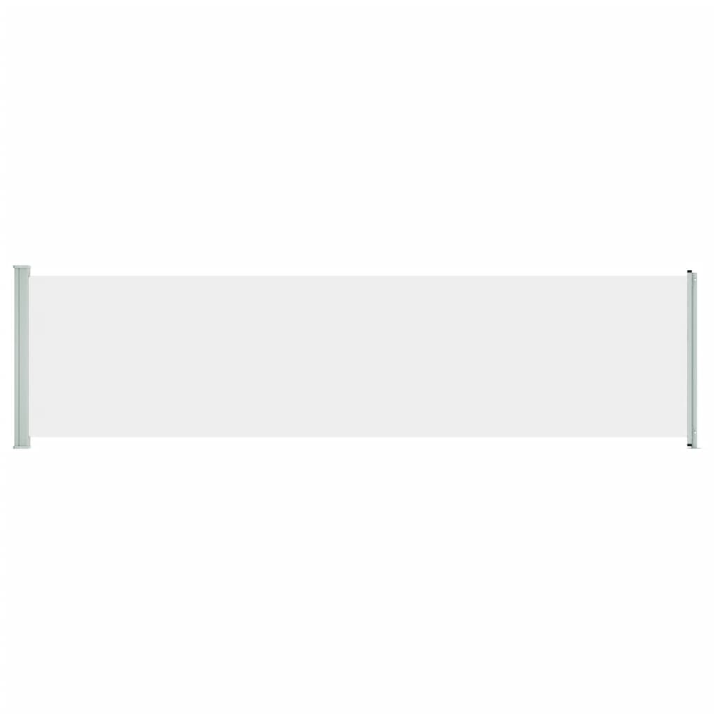 Uttrekkbar sidemarkise 600x160 cm kremhvit