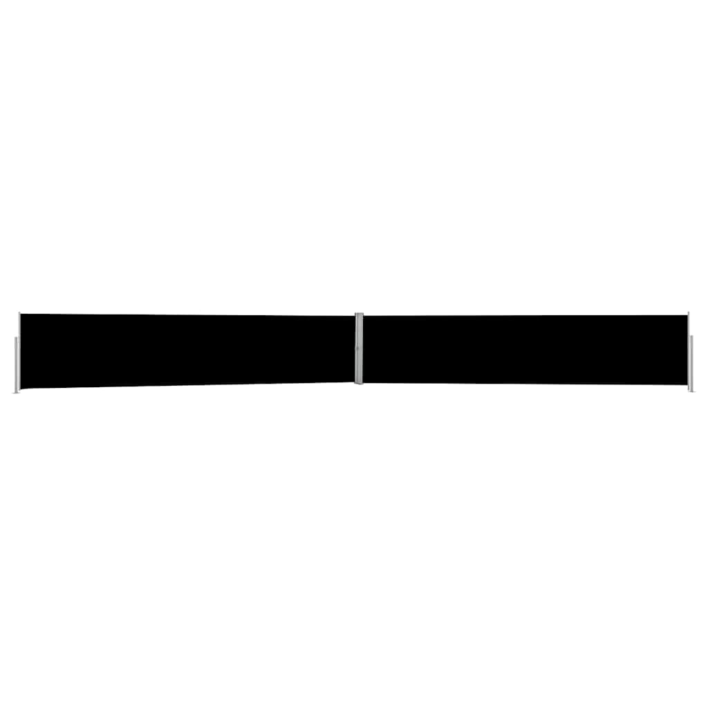 Uttrekkbar sidemarkise 140x1200 cm svart