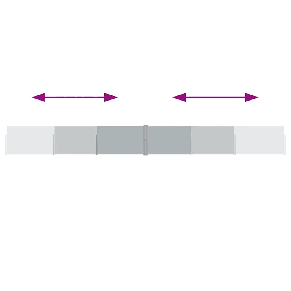 Uttrekkbar sidemarkise 140x1200 cm antrasitt