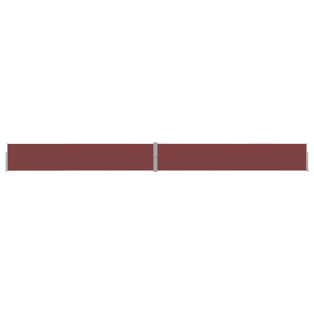 Uttrekkbar sidemarkise 140x1200 cm brun