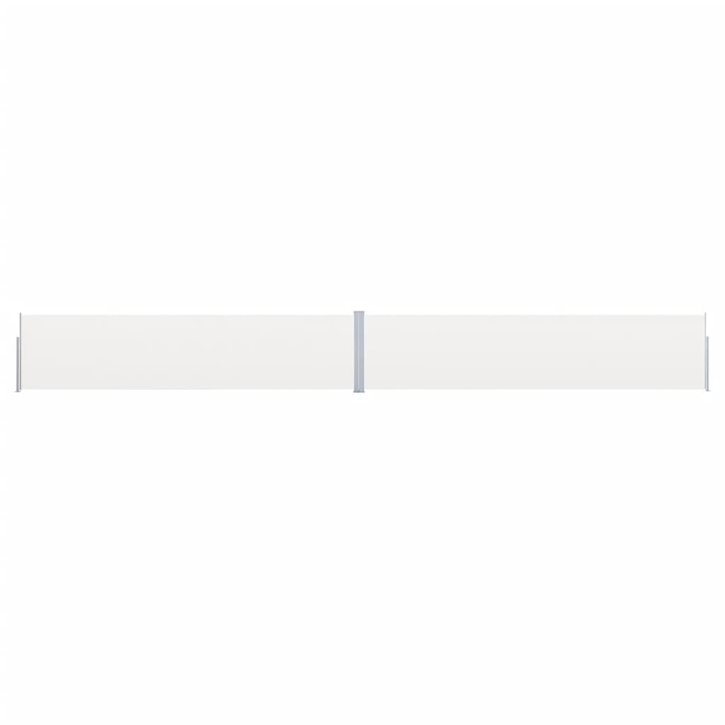 Uttrekkbar sidemarkise 170x1200 cm kremhvit
