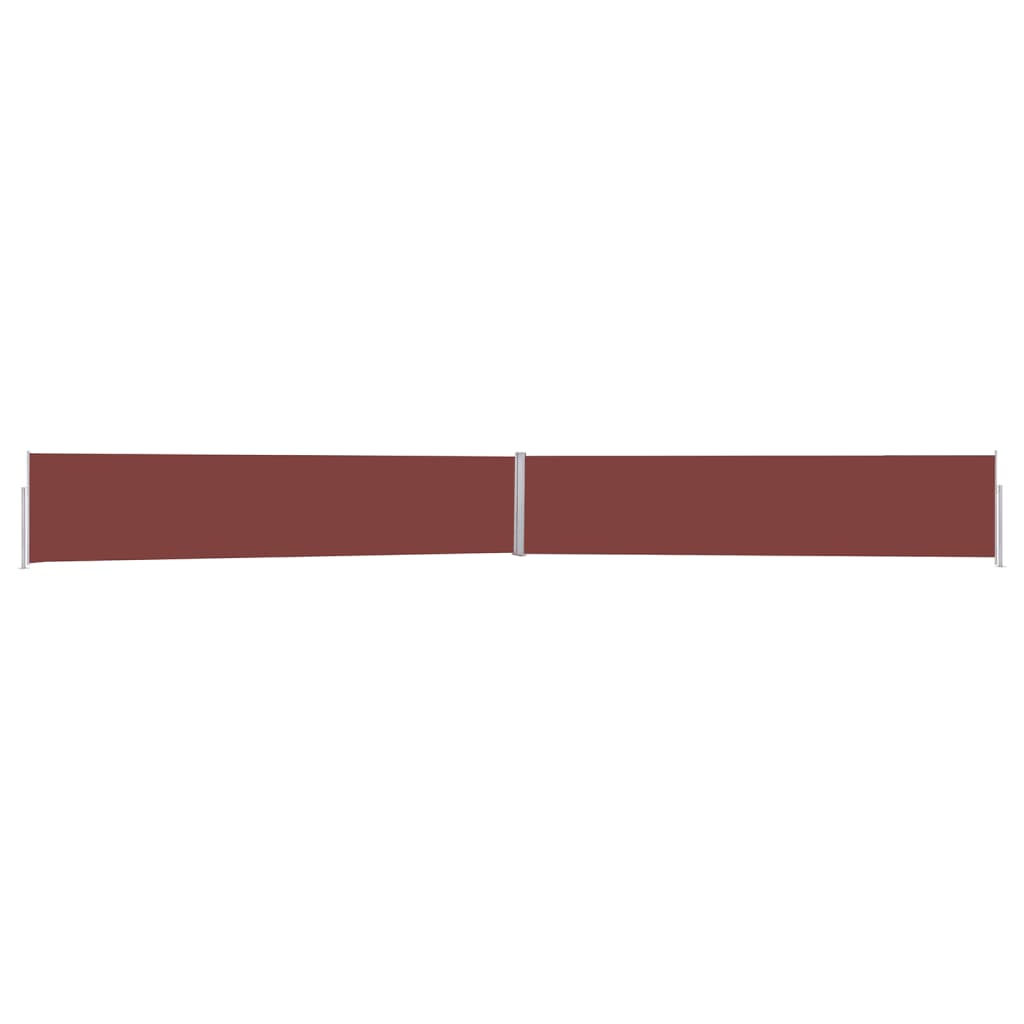 Uttrekkbar sidemarkise 170x1200 cm brun