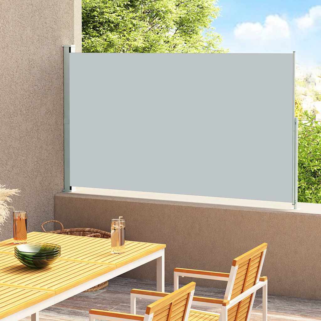 Uttrekkbar sidemarkise 180x300 cm grå