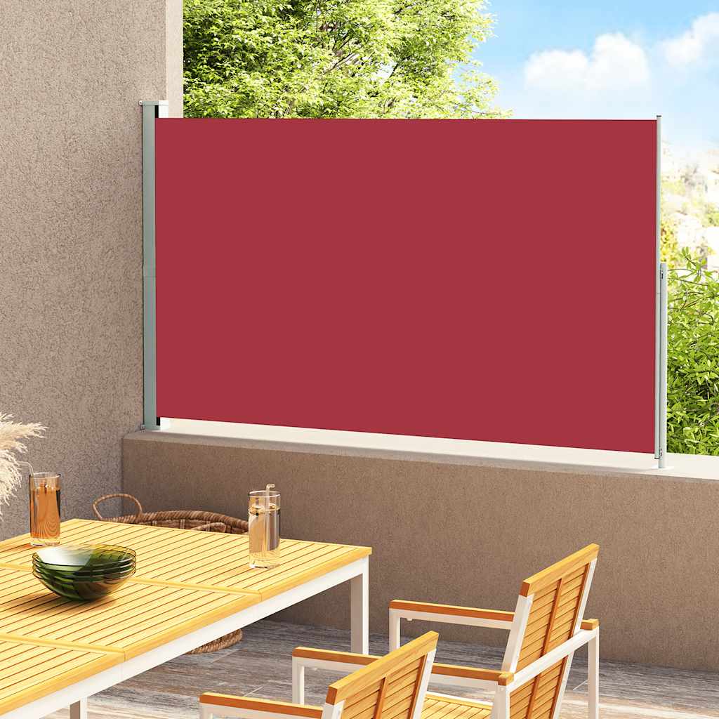 Uttrekkbar sidemarkise 180x300 cm rød