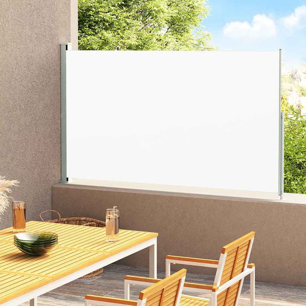 Uttrekkbar sidemarkise 200x300 cm kremhvit