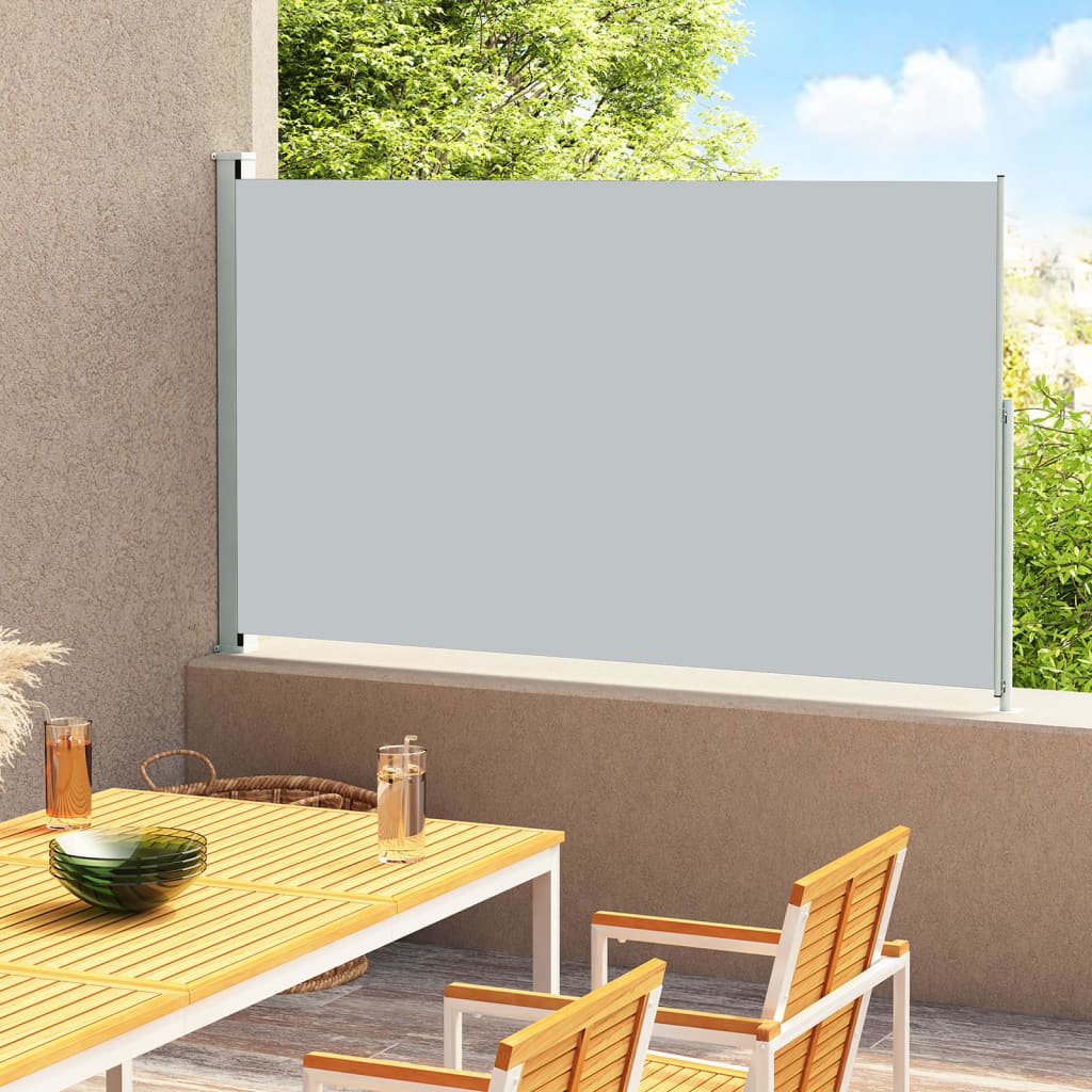 Uttrekkbar sidemarkise 200x300 cm grå