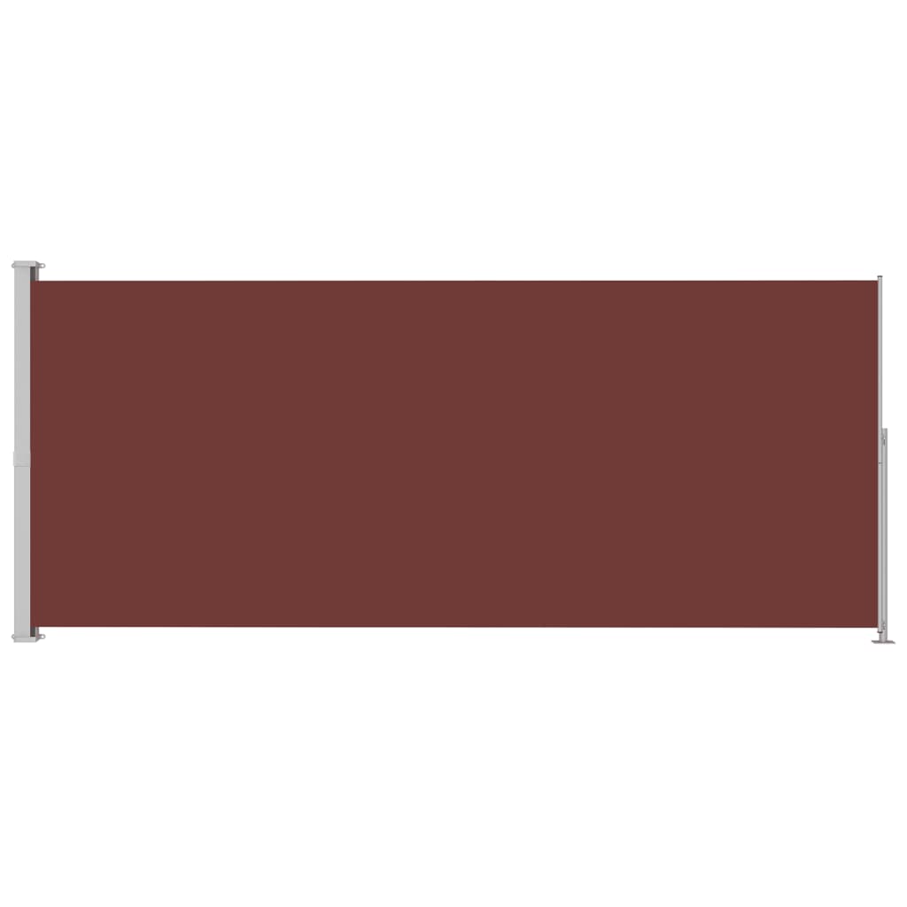 Uttrekkbar sidemarkise 200x500 cm brun