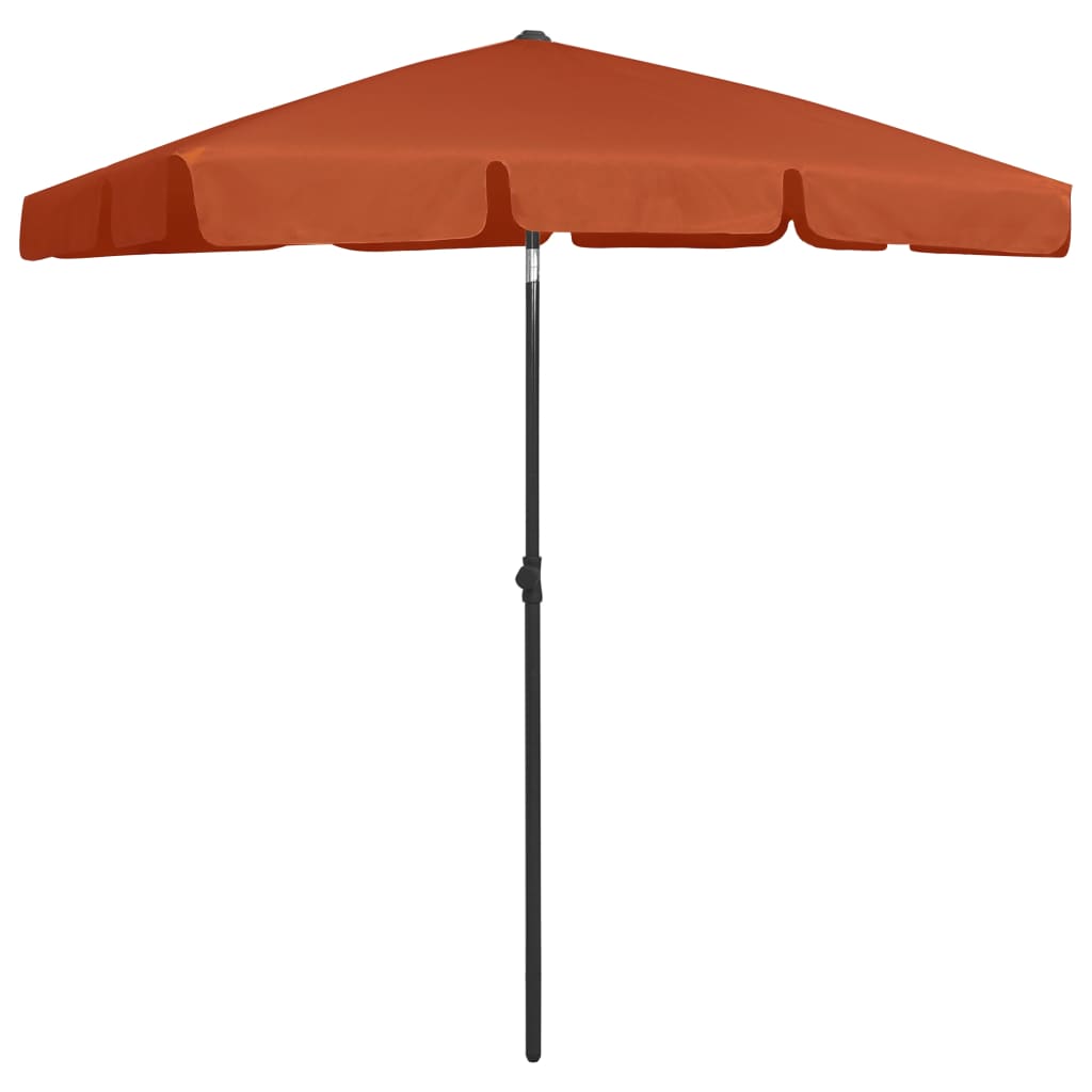 Strandparasoll terrakotta 180x120 cm