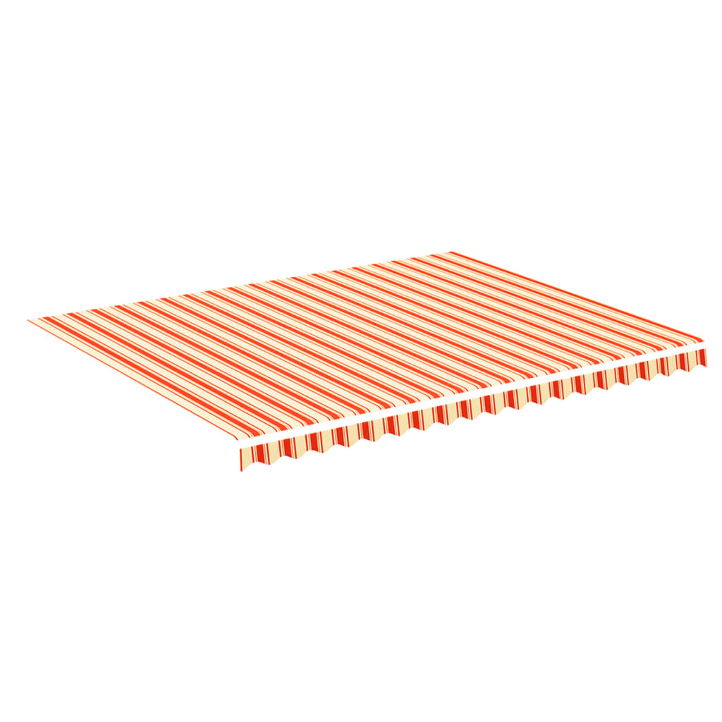 Erstatningsduk for markise gul og oransje 4,5x3,5 m