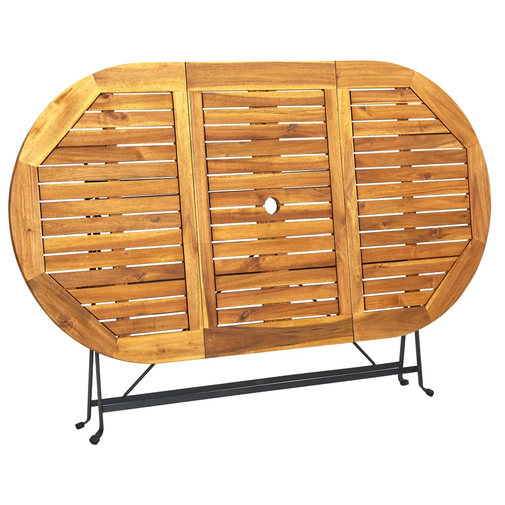 Hagebord 160x85x74 cm heltre akasie oval
