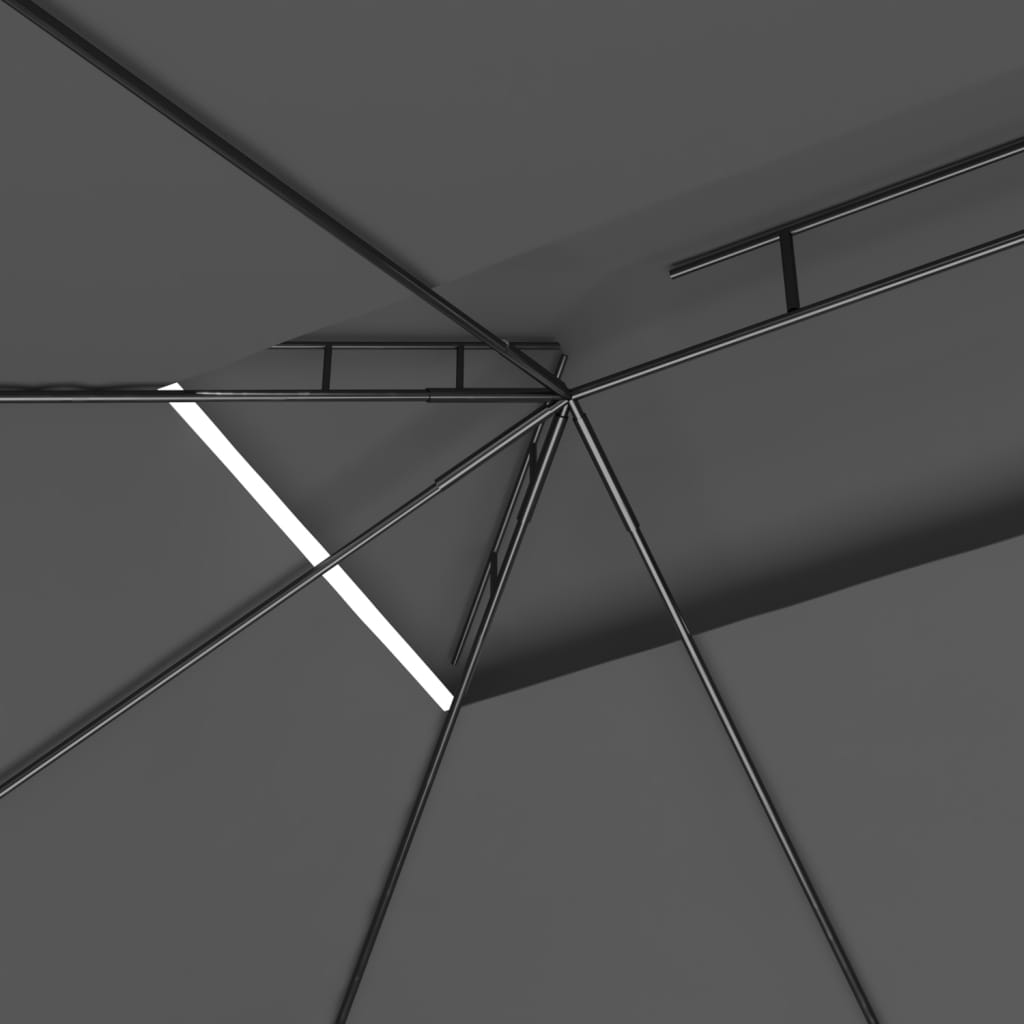 Paviljong 4x3x2,7 m antrasitt 160 g/m²