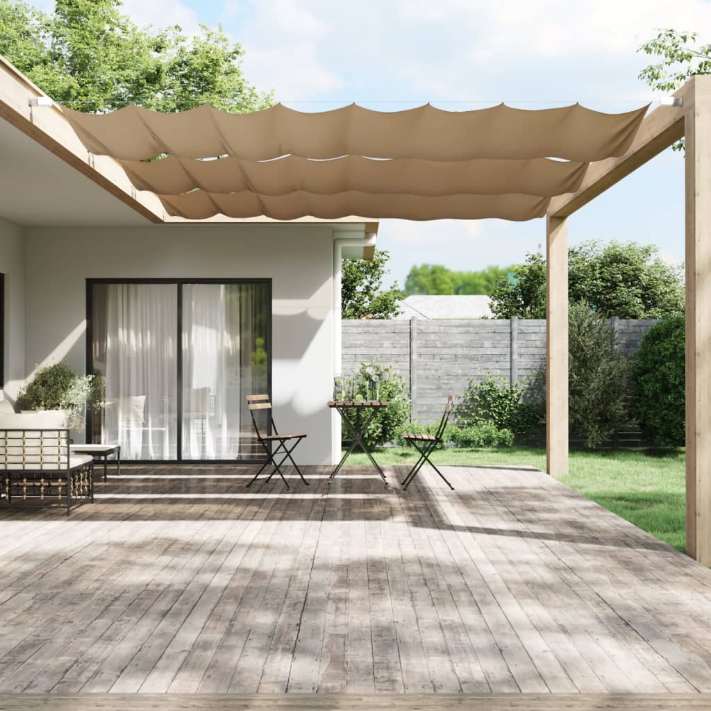 Vertikal markise gråbrun 140x600 cm oxfordstoff