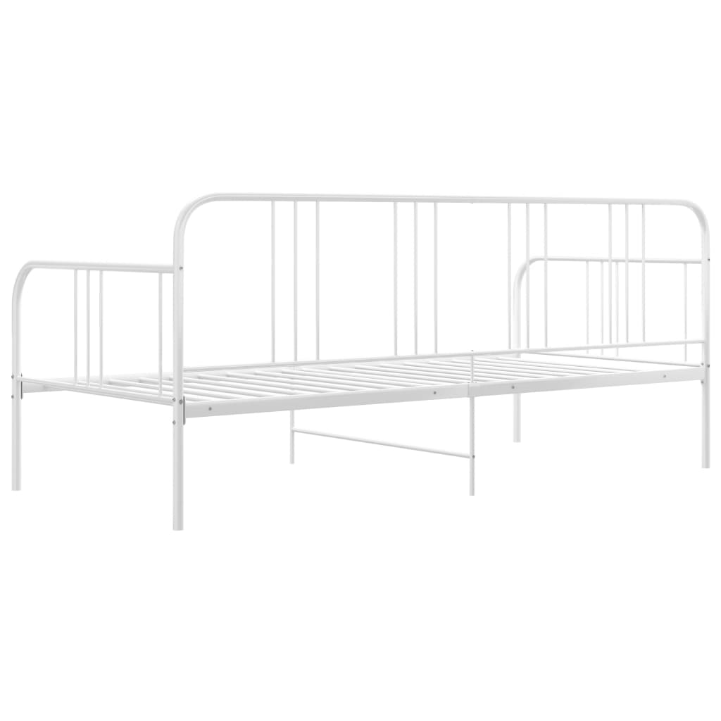 Ramme til sovesofa hvit metall 90x200 cm