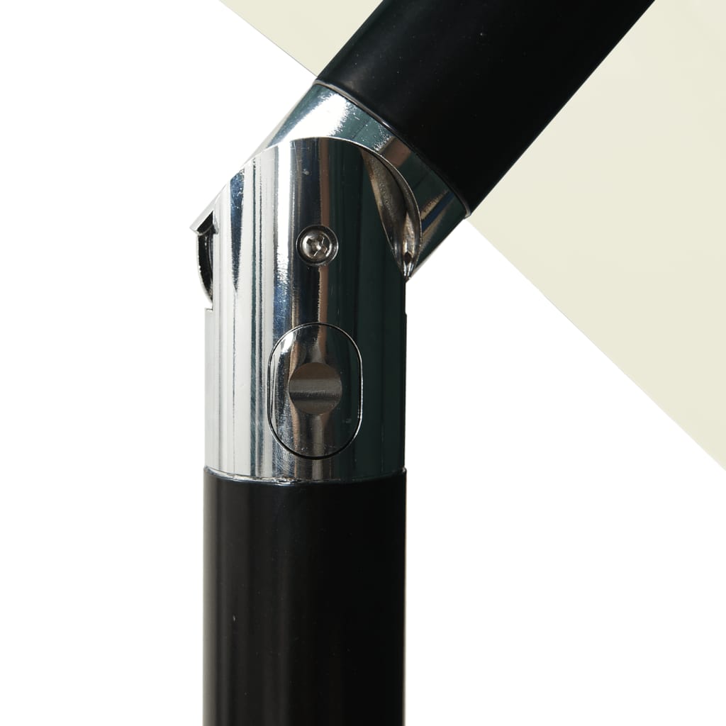 Parasoll med aluminiumsstang 3 nivåer 2,5x2,5 m sand