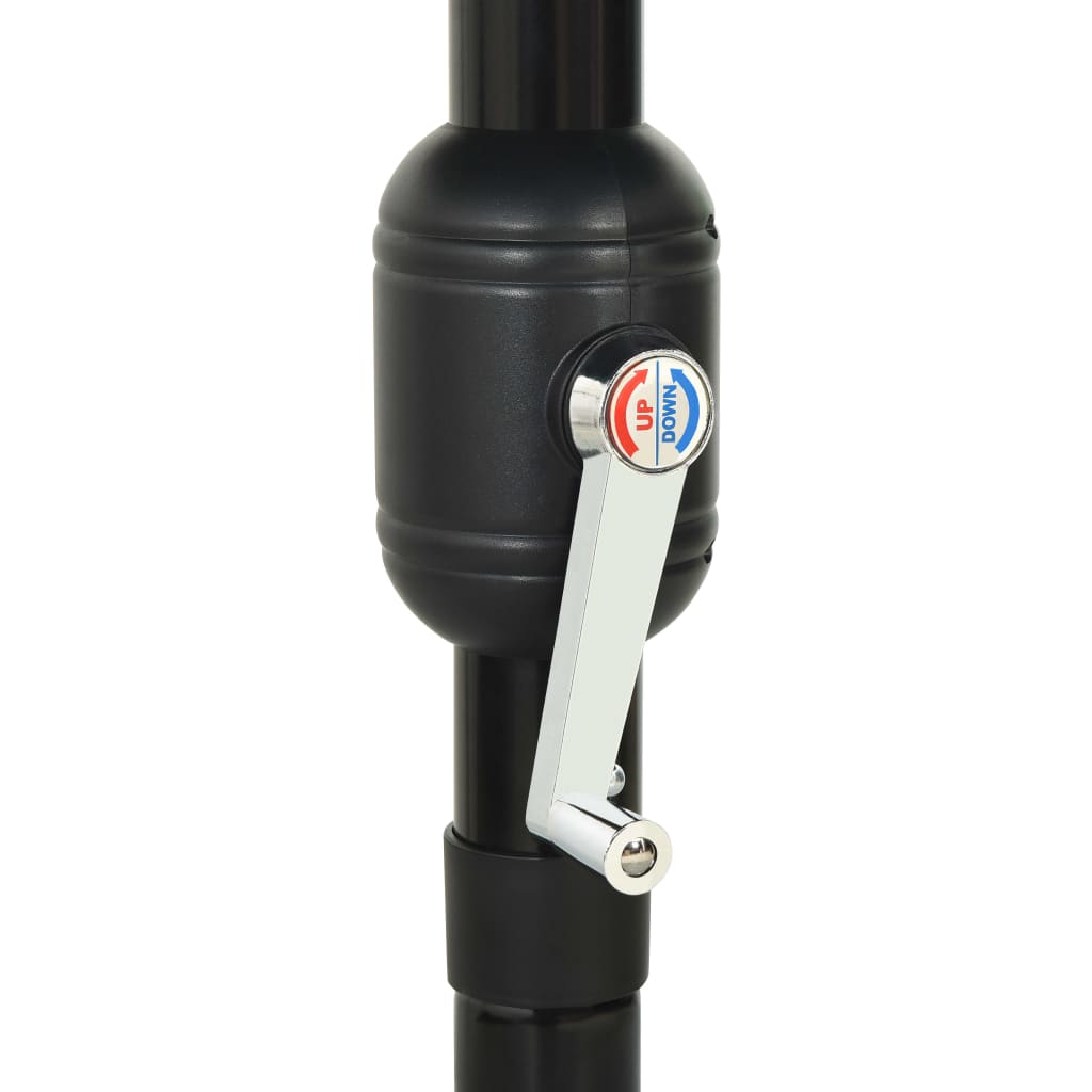 Hageparasoll med aluminiumsstang 3 nivåer antrasitt 3,5 m