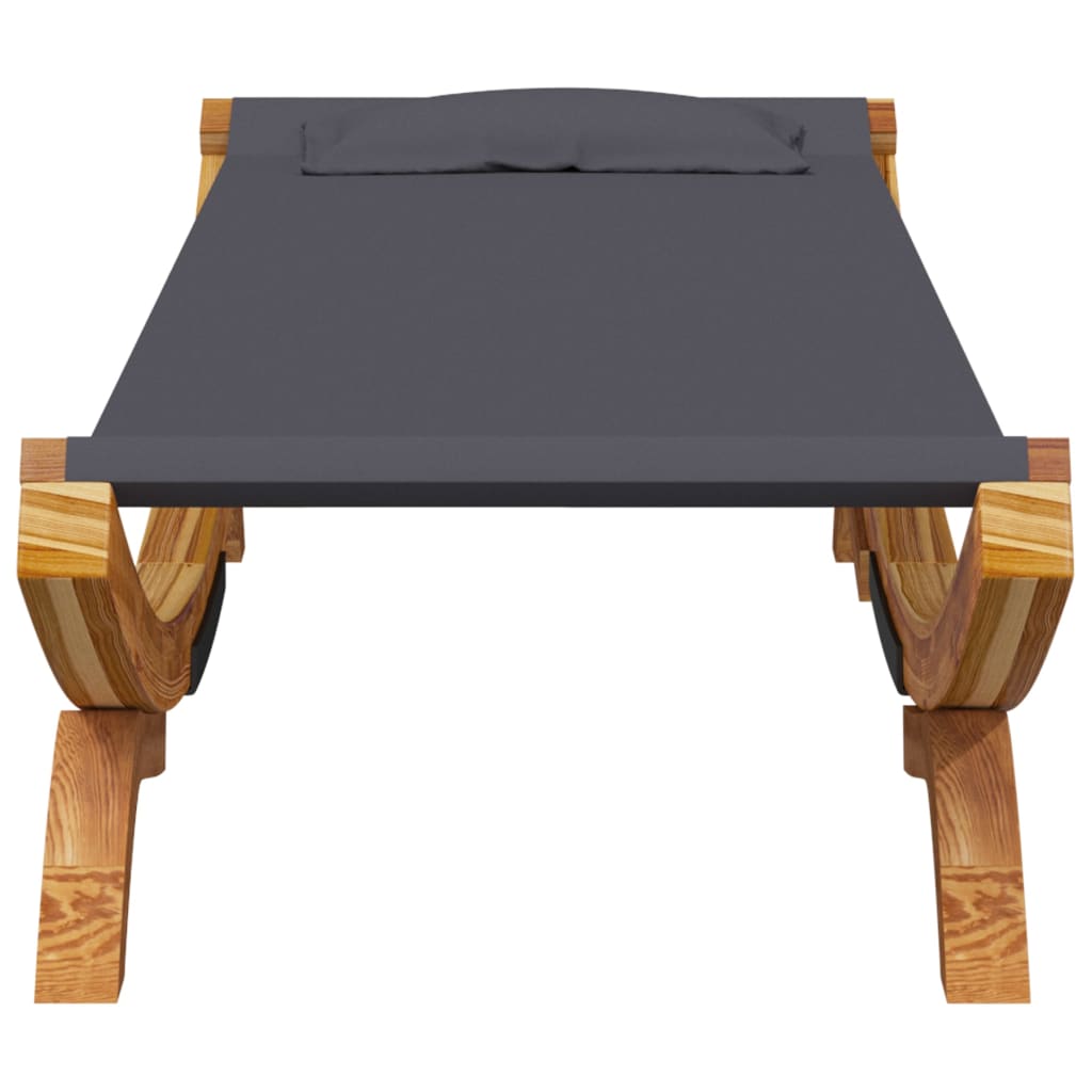 Utendørs sofaseng 100x188,5x44 cm bøyd heltre antrasitt