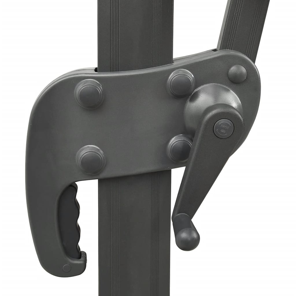 Hengende hageparasoll med dobbel topp antrasitt 250x250 cm