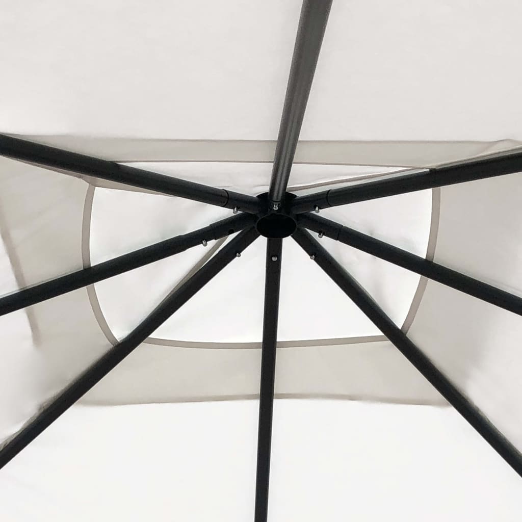 Paviljong 3x3x2,6 m kremhvit 160 g/m²