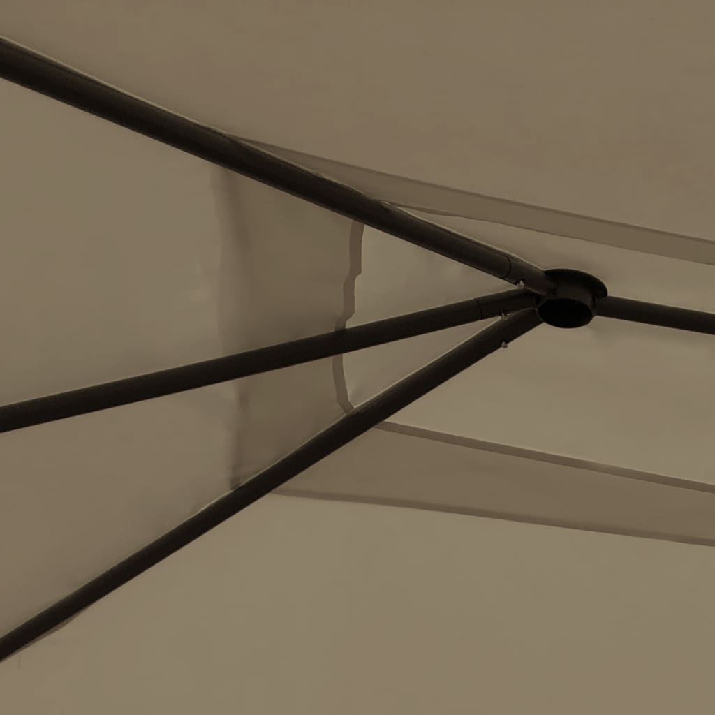 Paviljong 3x4x2,6 m gråbrun 160 g/m²