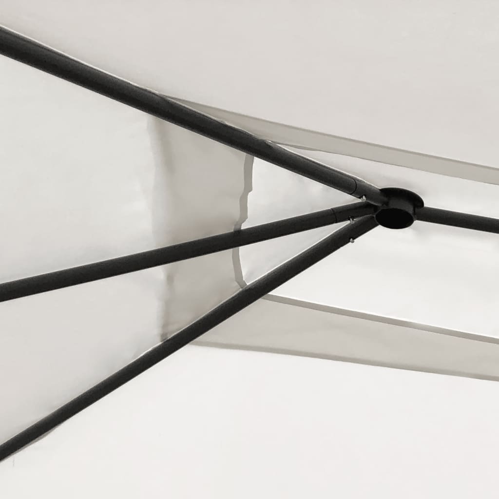 Paviljong 3x6x2,6 m kremhvit 160 g/m²