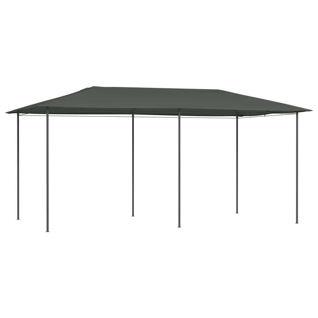 Paviljong 3x6x2,6 m antrasitt 160 g/m²