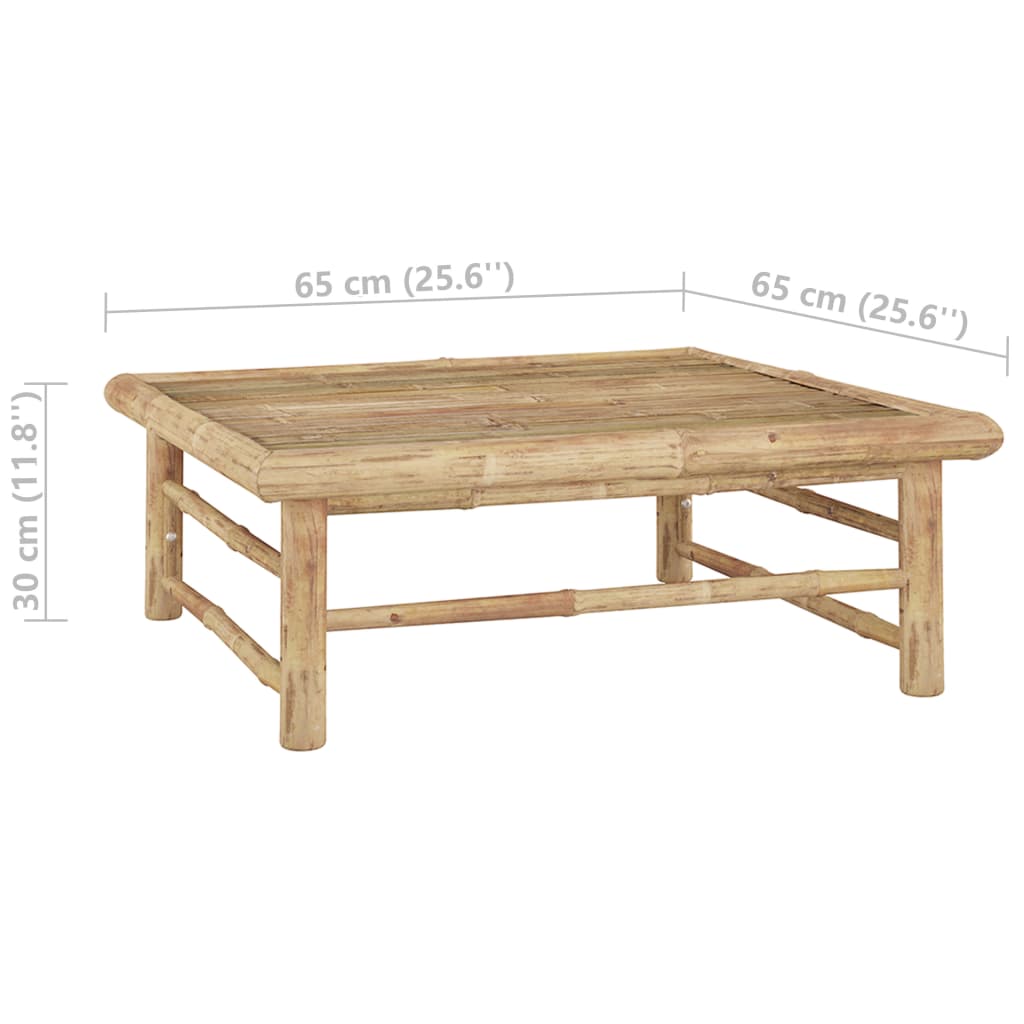 Hagesofagruppe med mørkegrå puter 2 deler bambus